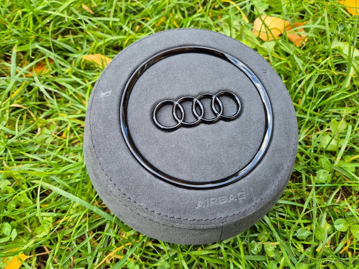 Kryt airbagu puzdro AUDI potiahnutý kožou a čiernym logom - 16