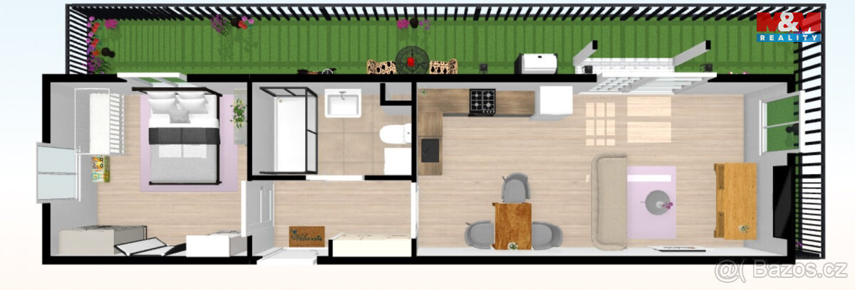 Pronájem bytu 2+kk, 54 m², Kladno, ul. Vašíčkova - 16