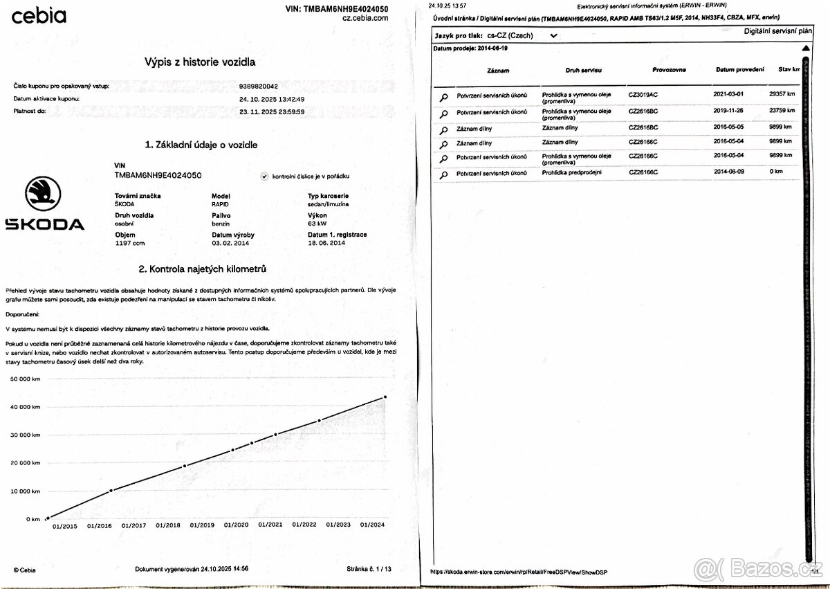 Škoda Rapid 1,2 TSI,63kW,tažné,1.maj.,ČR - 16