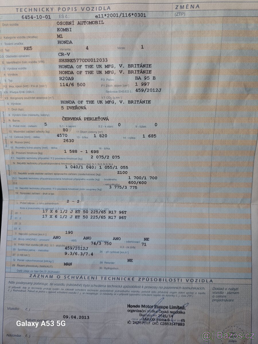 Honda CRV 2.0 i-VTEC,elegance 4WD - 16