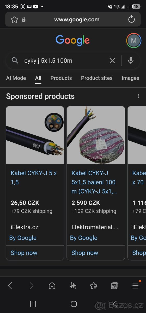 CYKY kabely 1,5 a 2,5 a jističe s chráničem - NOVÉ - 16