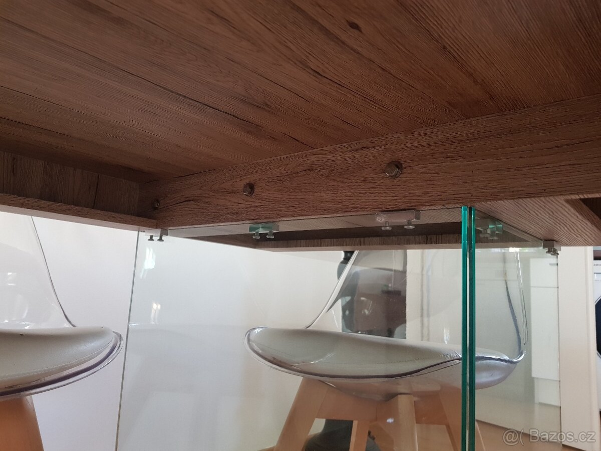 Jídelní stůl skleněny plus mdf - 16