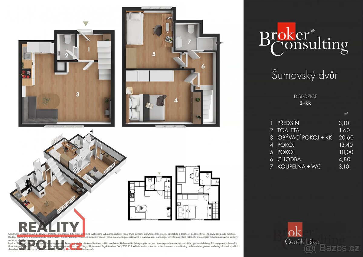 Prodej, byty/3+kk, 58 m2, Špičák 193, 34004 Železná Ruda, Kl - 16