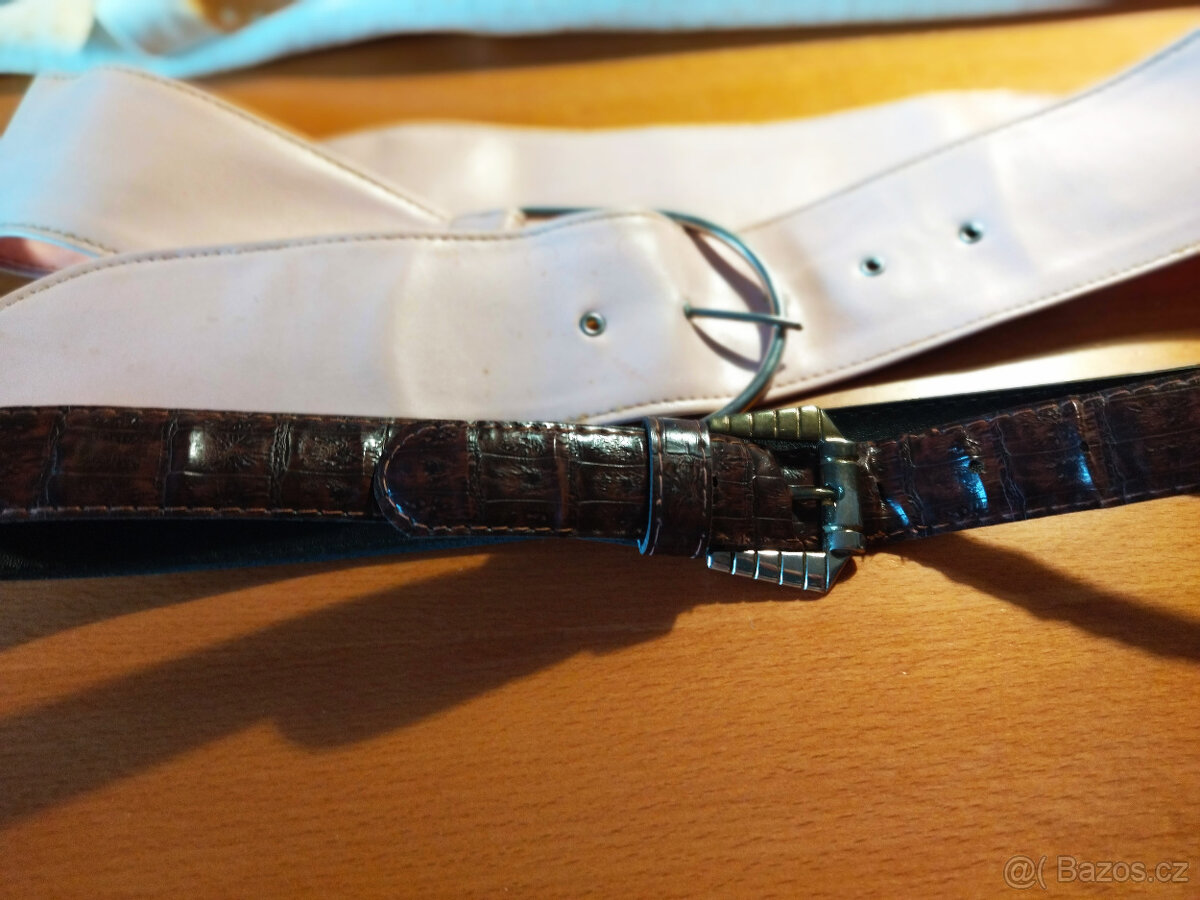 Kož. řemínky, přezky na opasky, dámské opasky - 16