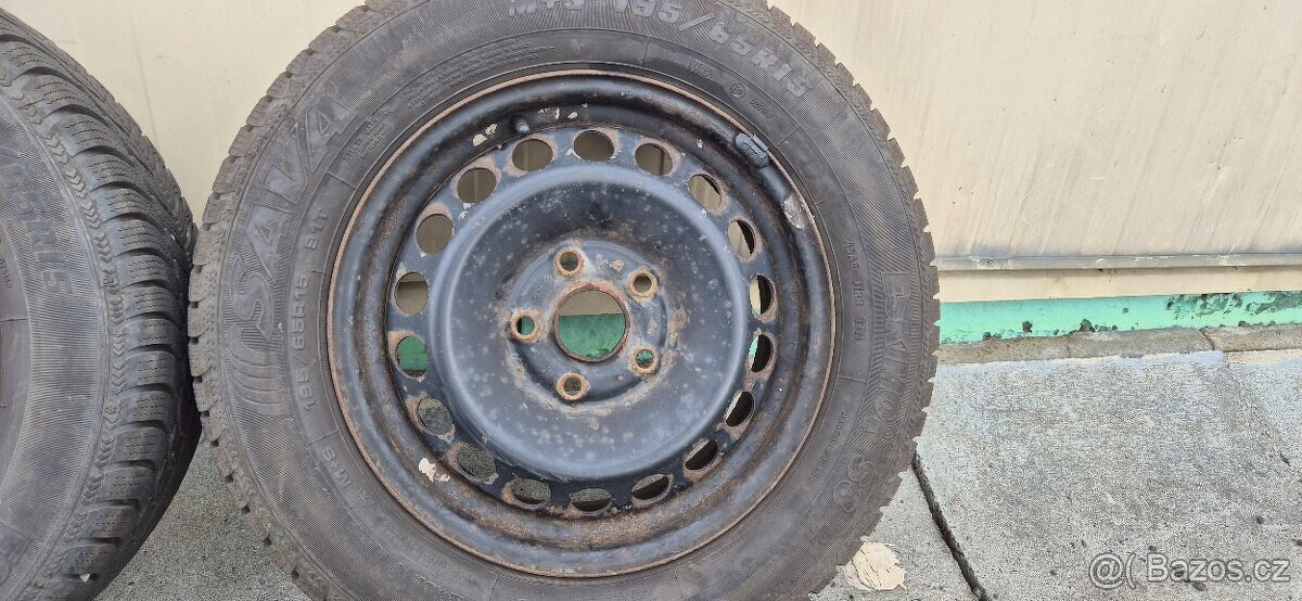 Plechové disky Škoda VW 5x112 6x15 ET47 195/65r15 zimni - 16