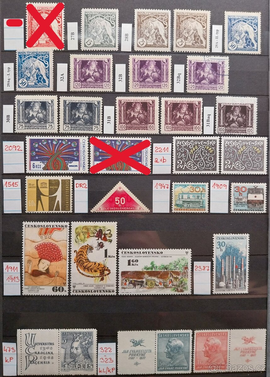 Známky ČSR – 1 - 16