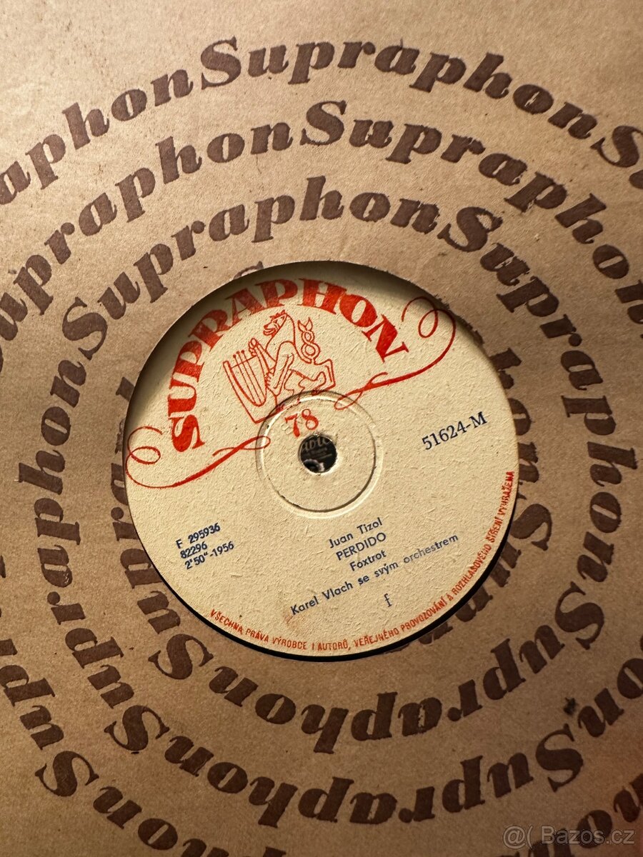 Staré šelakové gamofonové desky - 71 ks - 16