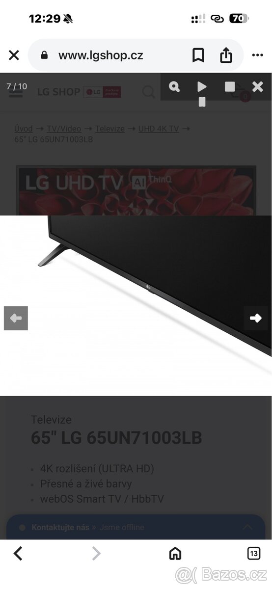 LG 65" 4K Smart TV (Model 65UN71003LB) - 16