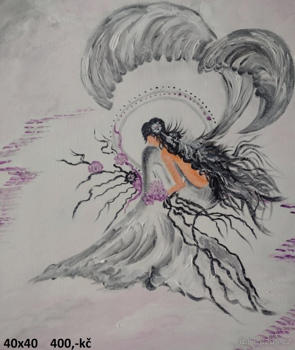 Obrazy - ručně malované ,akryl na plátně - 16