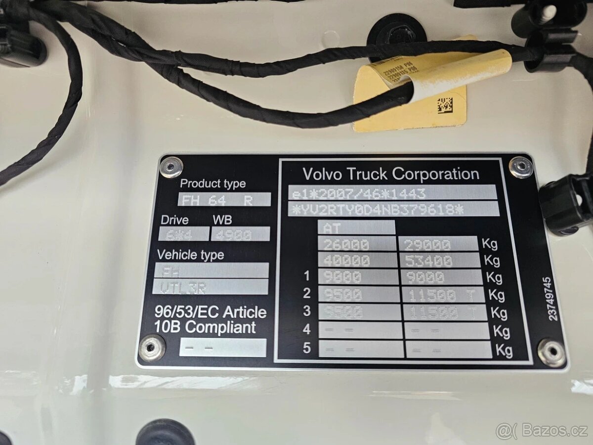 Volvo FH13 460 6x4 / Zalamovací hák / Nosič kontejnerů HYVA - 16