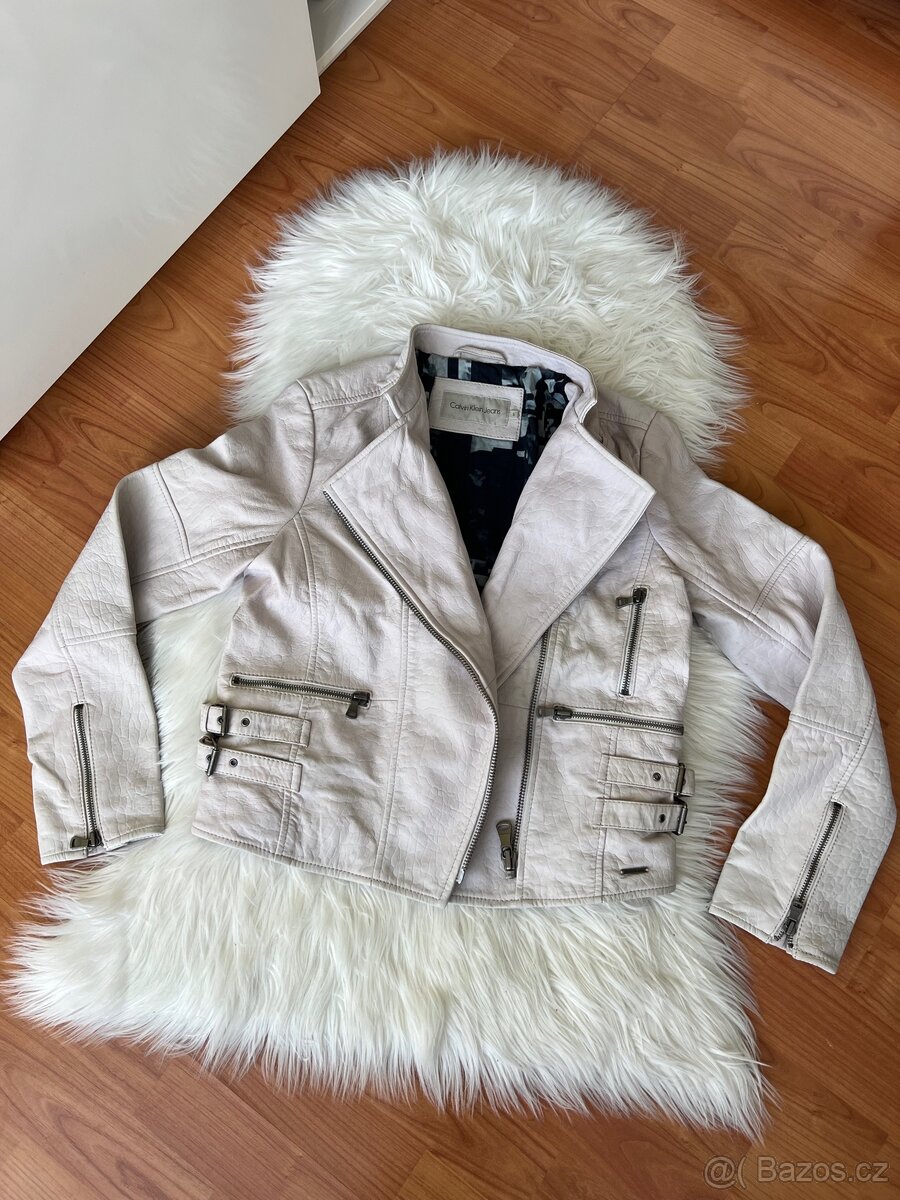CALVIN KLEIN NOVÁ KOŽENÁ BUNDA KŘIVÁK VEL.S-M - 16