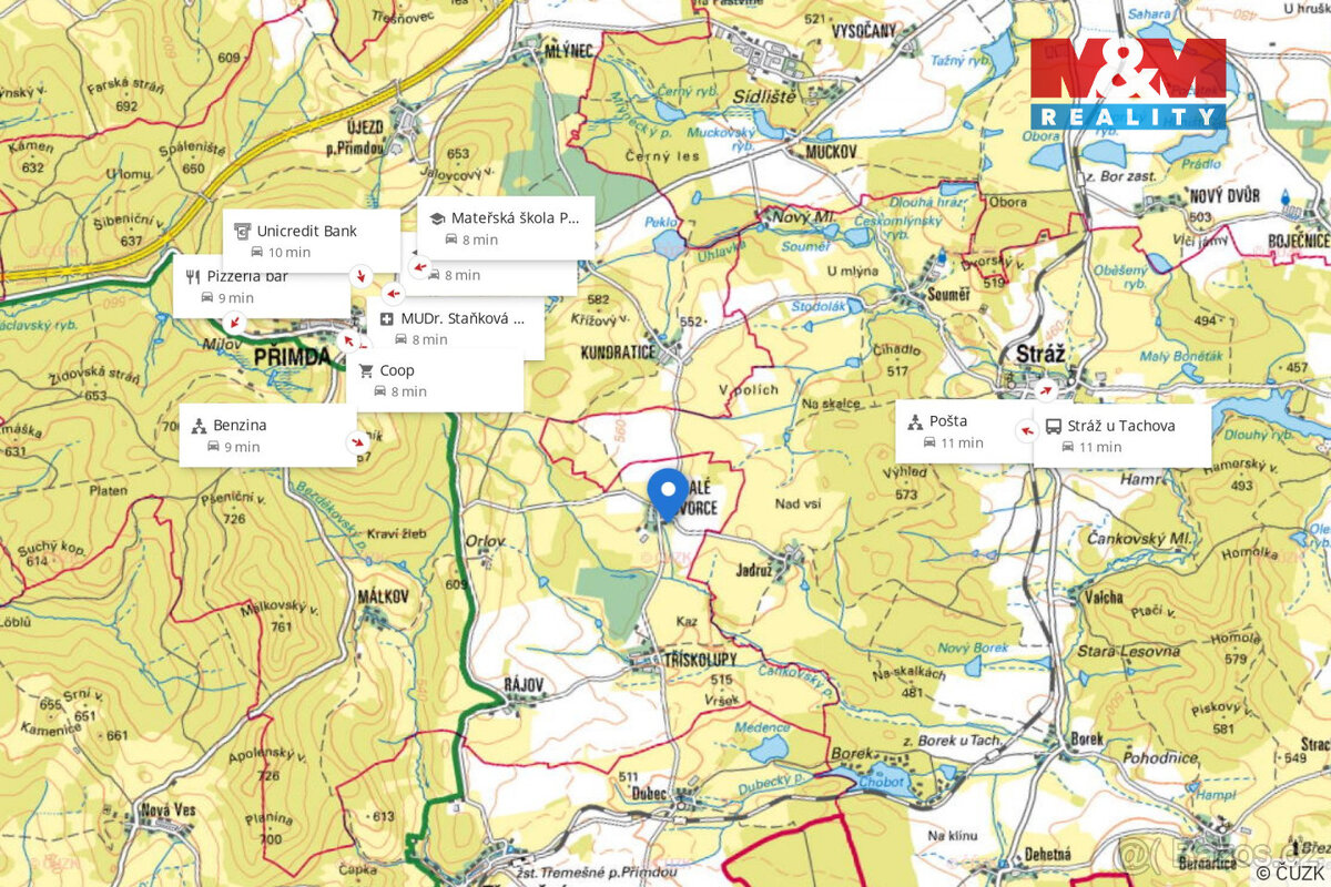 Prodej pozemku k bydlení, 1391 m², Přimda - 16