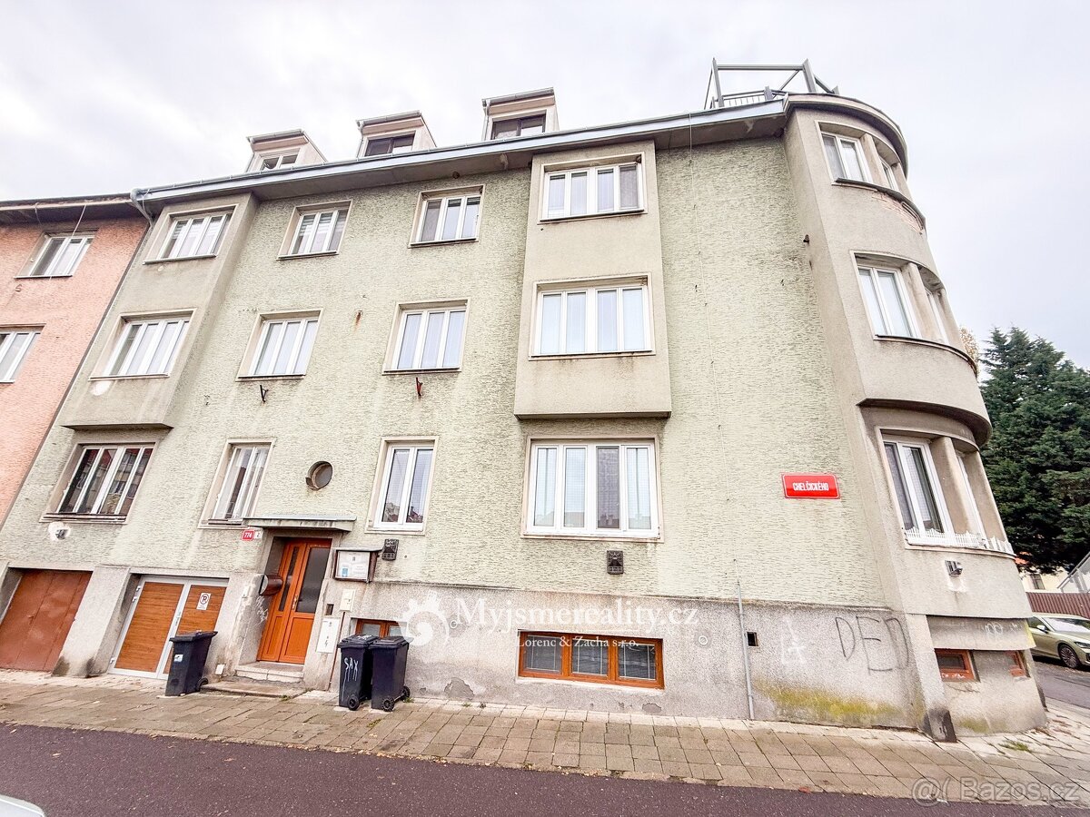 Pronájem vybaveného cihlového bytu 2+kk, 46 m², ul. Chelčick - 16