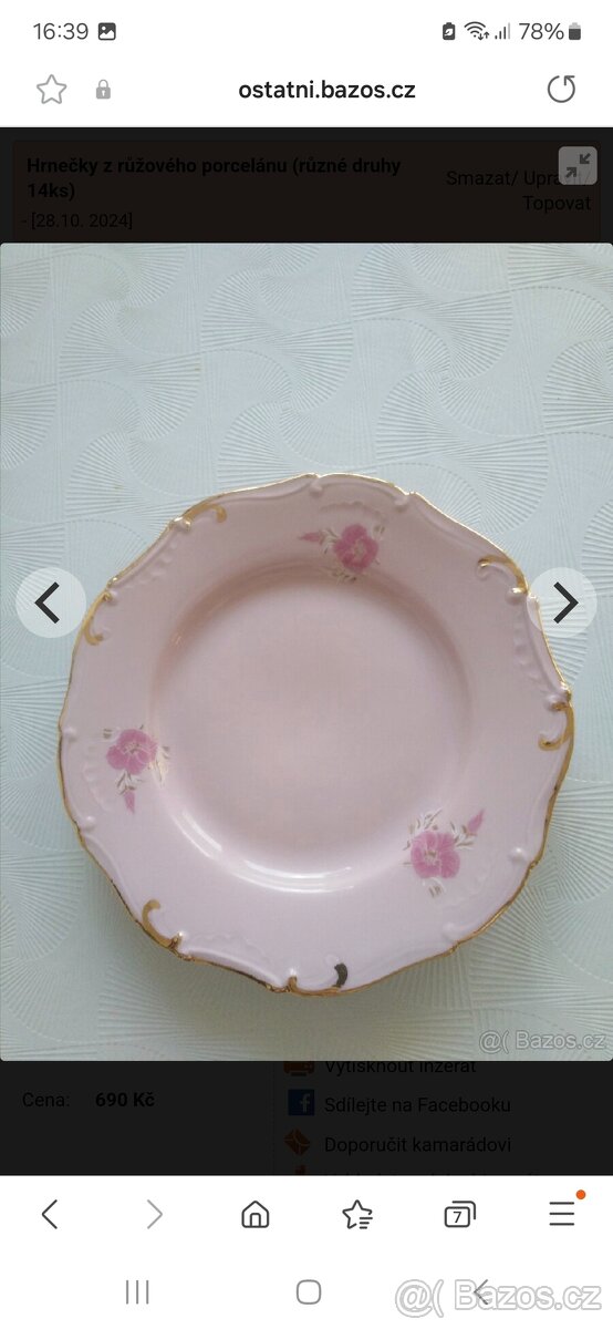 Hrnky z růžového porcelánu (různé druhy) - 16