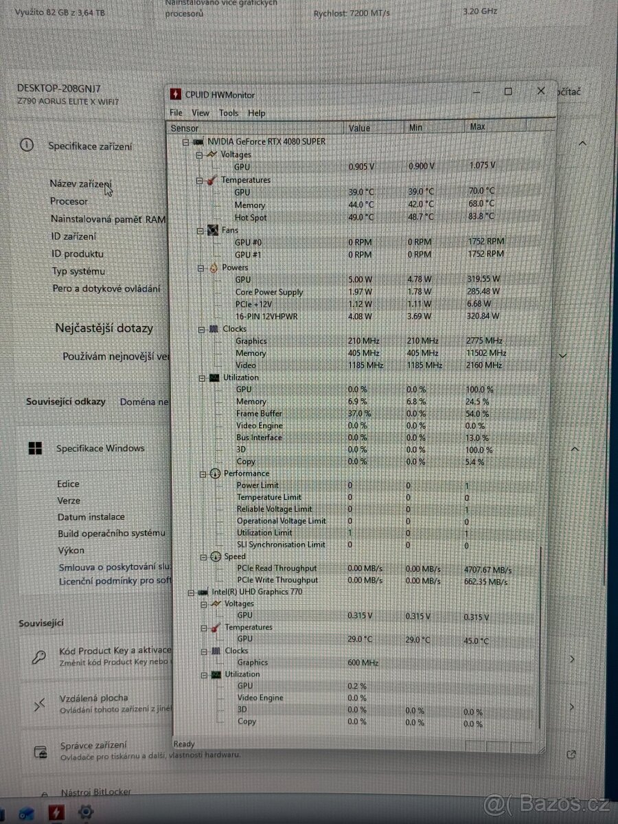Herní PC sestava Z790 i9-14900K 32GB 4TB RTX 4080 Super DPH - 16