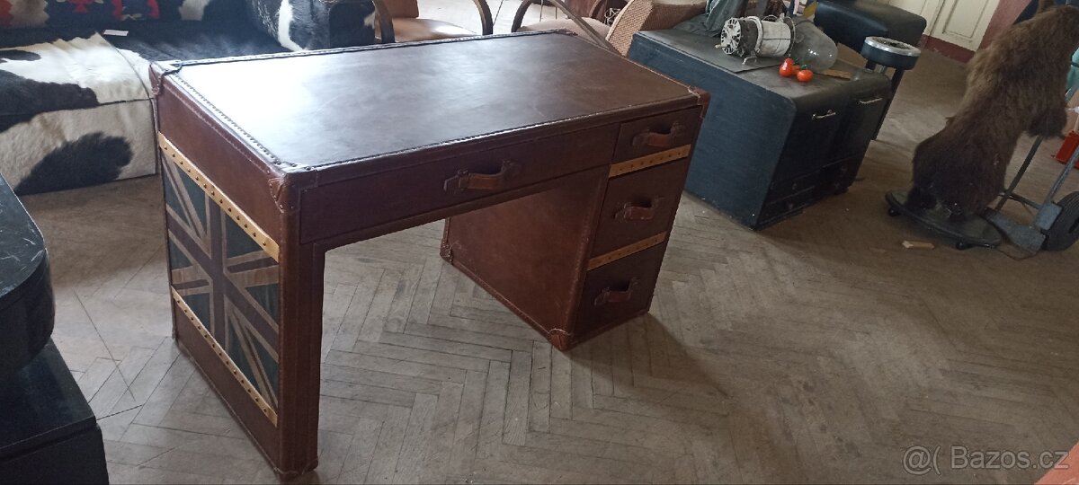 Psací stůl do prostoru kožený top model - 16
