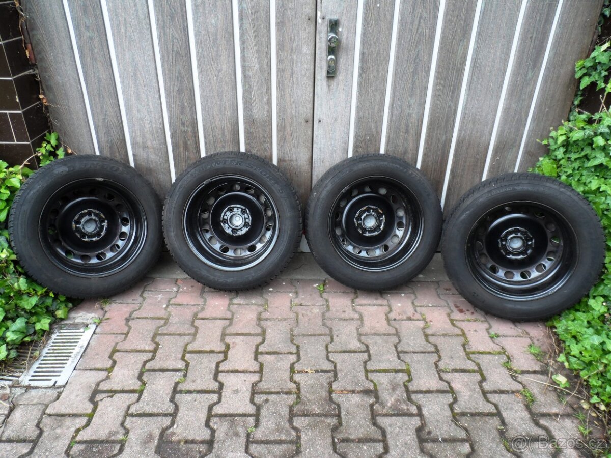 Komplet Zimní Sada Dunlop +Poklice205/60/16 ET 46 5X112 - 16