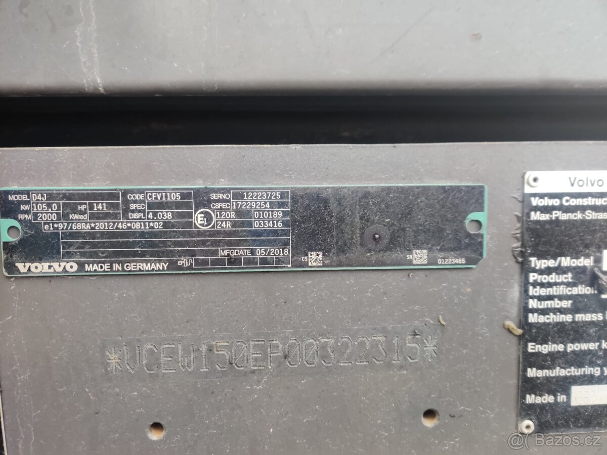 Kolový otočný bagr VOLVO EWR 150 E - 16