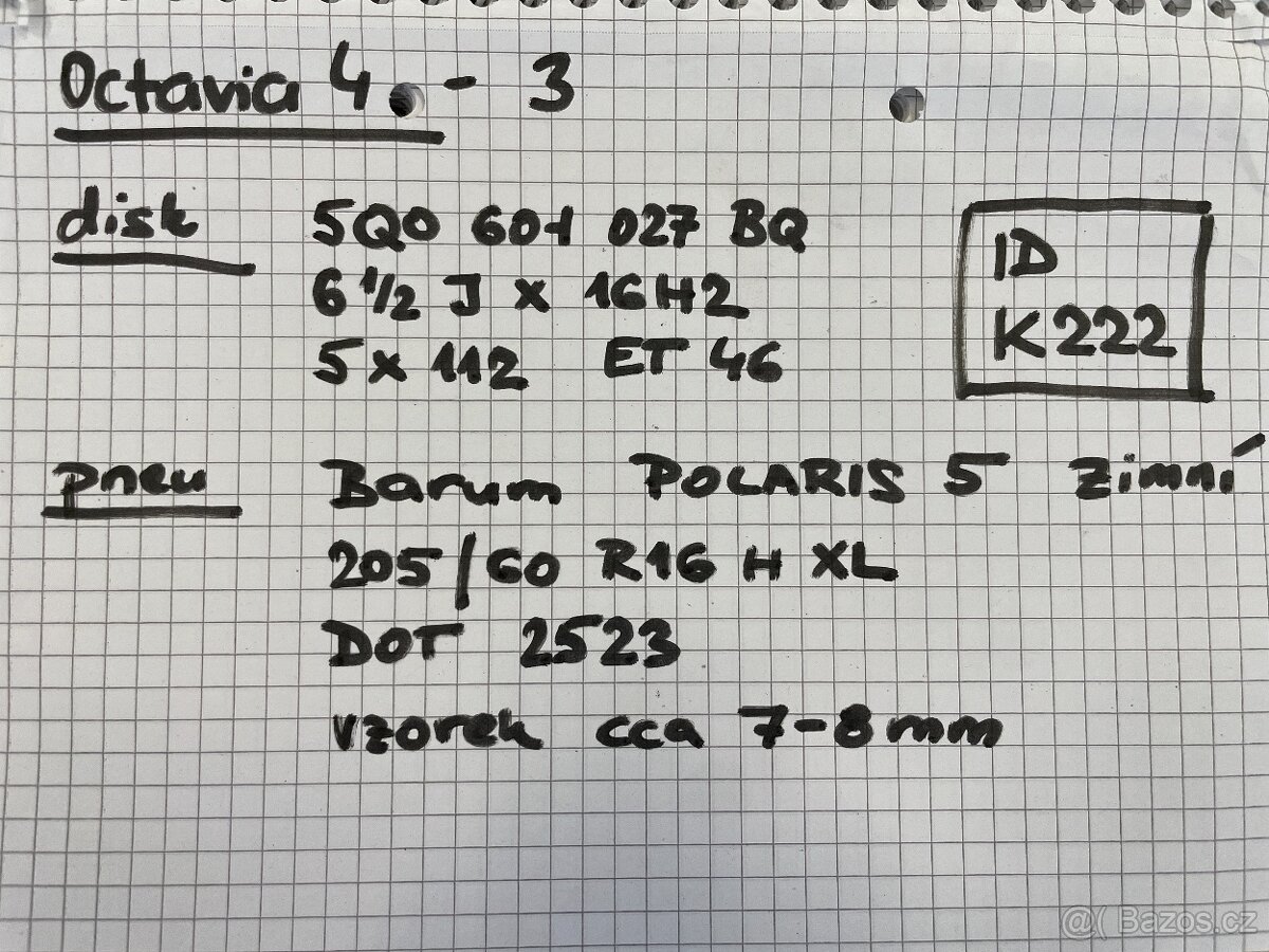 Sada KOL Škoda OCTAVIA 3, OCTAVIA 4 - 16