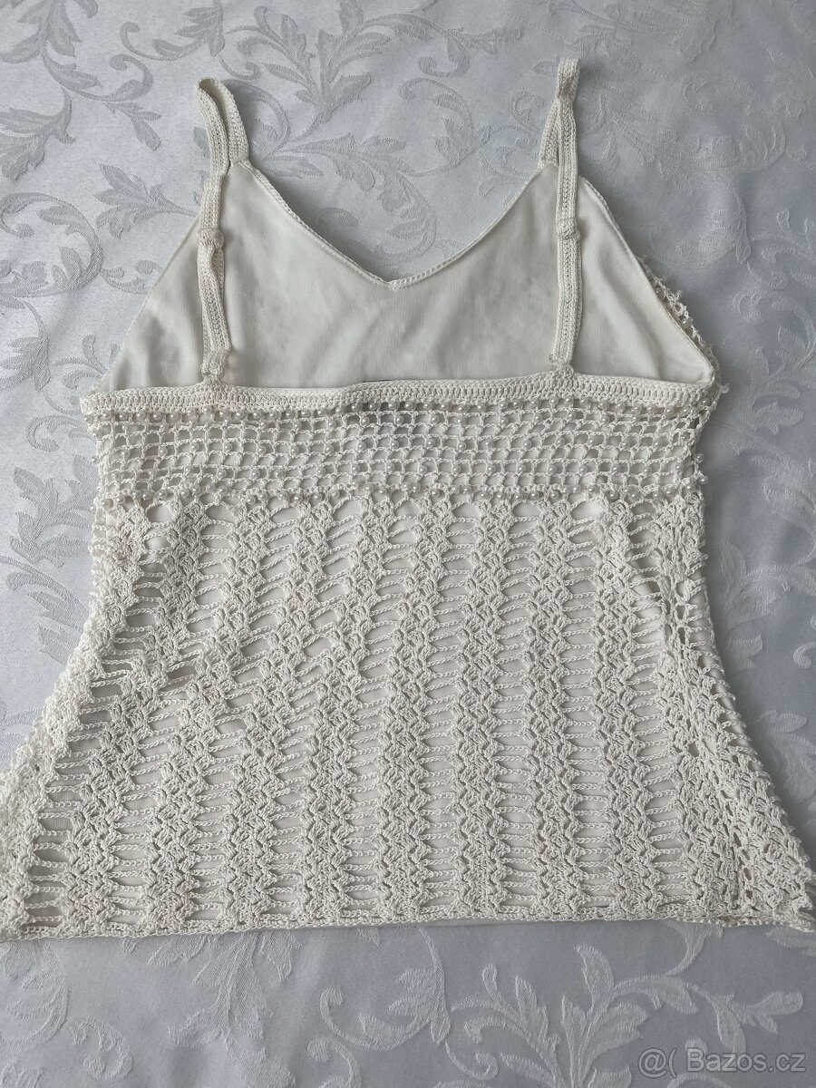 Morris - dáms. nové luxusní tílko s perličkami – XS/S? - 16