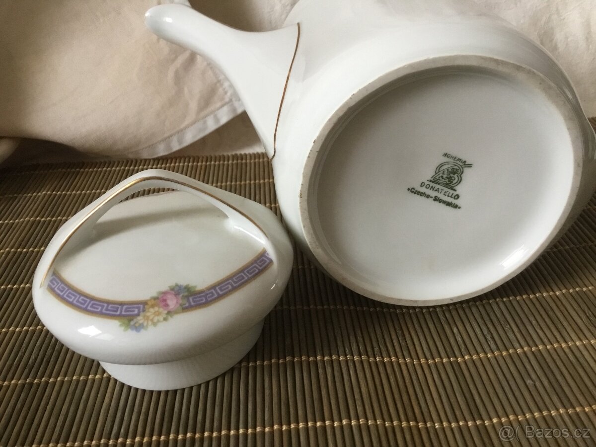 karafa, cukrenka, odlivky, talirek, konvice - 16