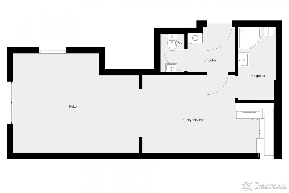 Pronájem bytu 1+kk | Hronov - 16