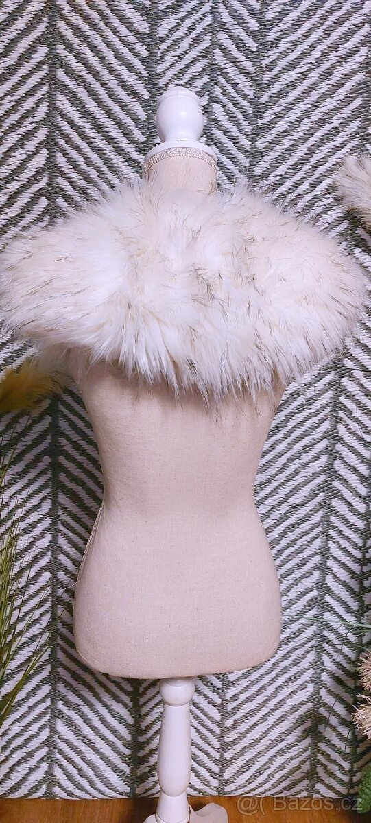 BÍLÝ KABÁTEK - MANGO vel. M + LUXUSNÍ LÍMEC - 16