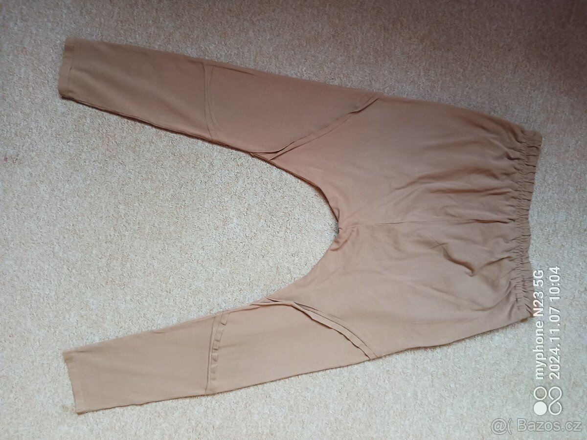 Harémky - nasrávačky - baggy sv. hnědé - 16