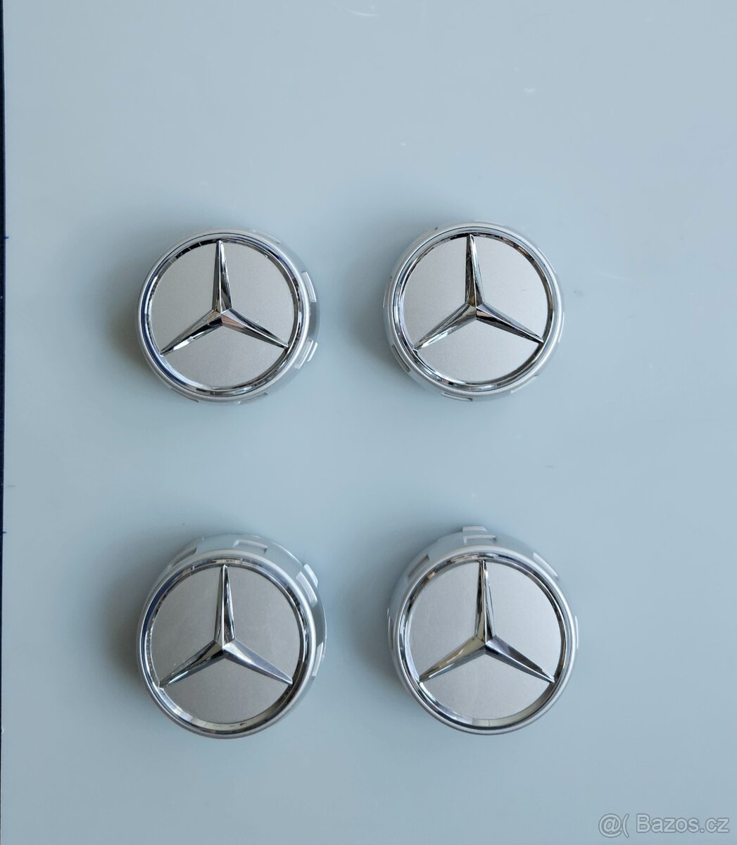 Středové krytky kol Mercedes, 75 mm - 16