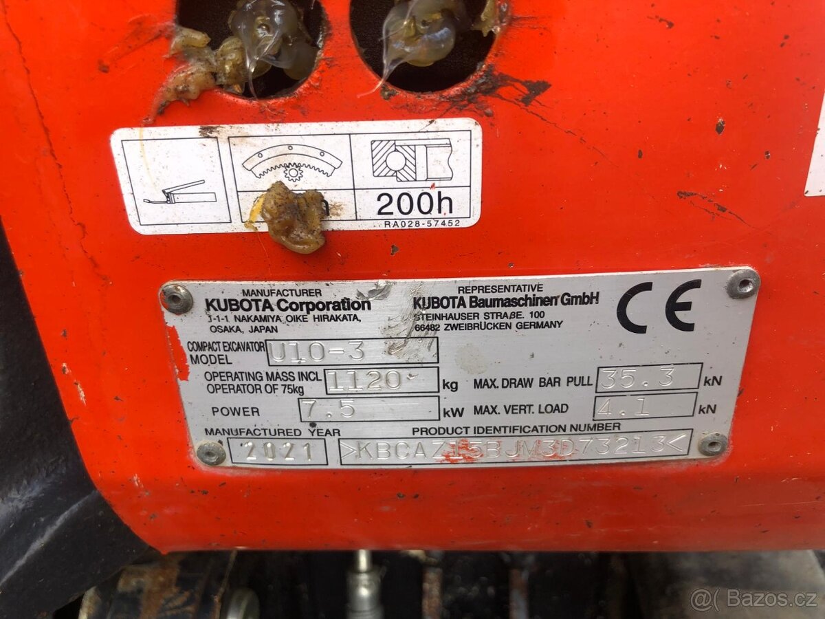 Minibagr Kubota U10 - 16