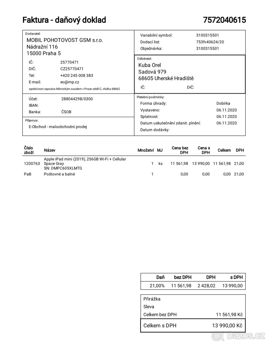 iPad Mini 5. generace 256GB Cellular (na datovou SIM) - 16