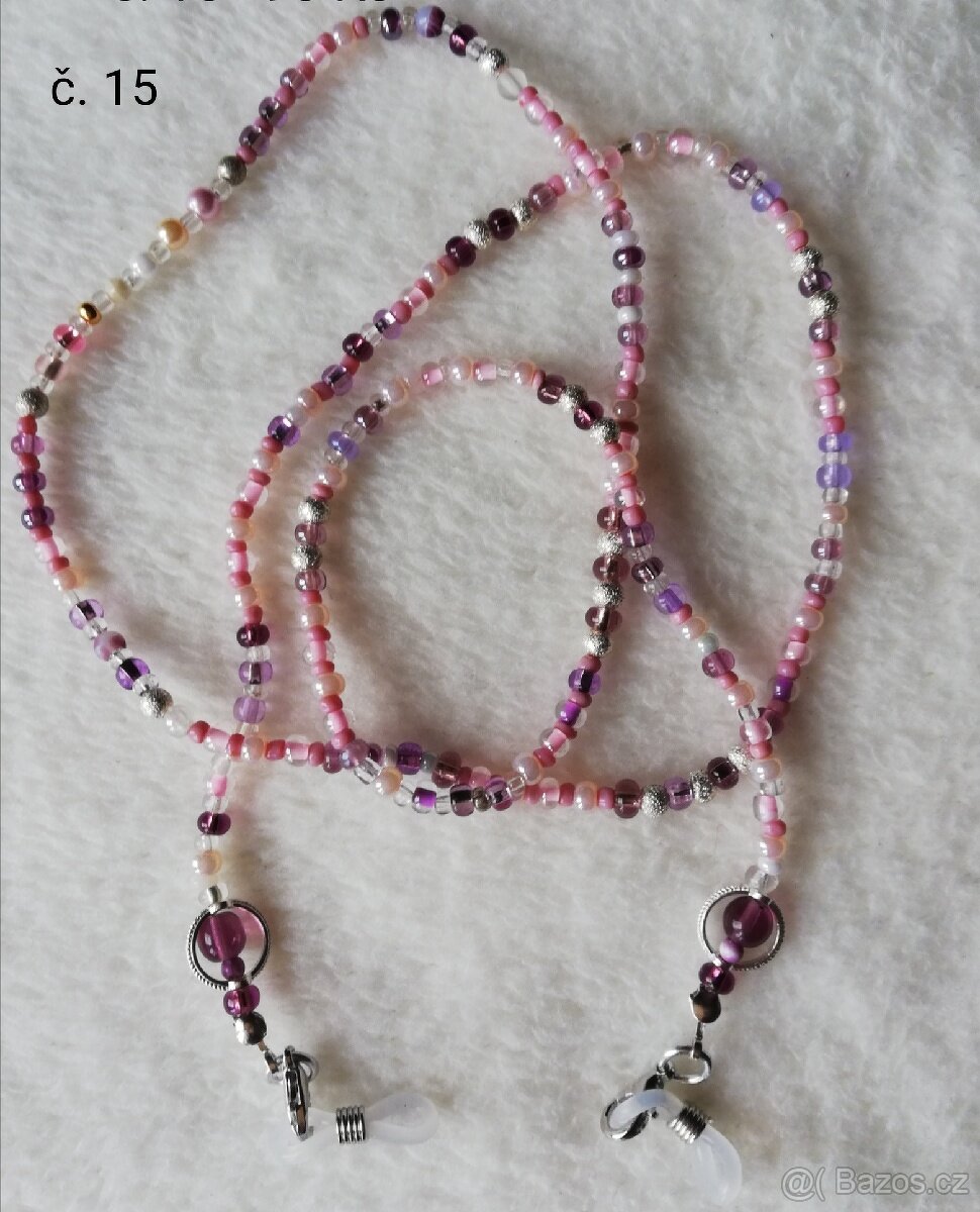 Korálky na brýle a roušky - 16