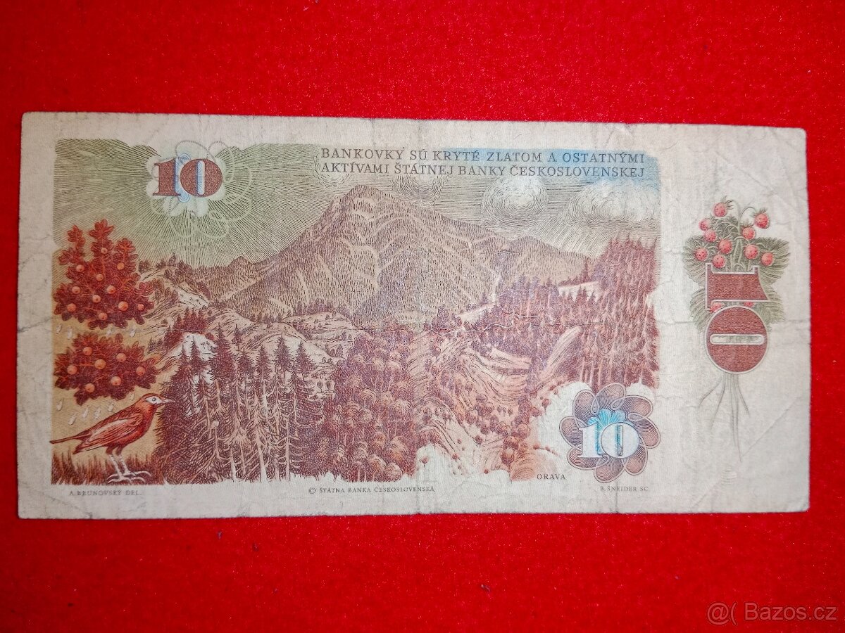Československé bankovky 10 ks + 1 ks - celkem 11 ks - 16