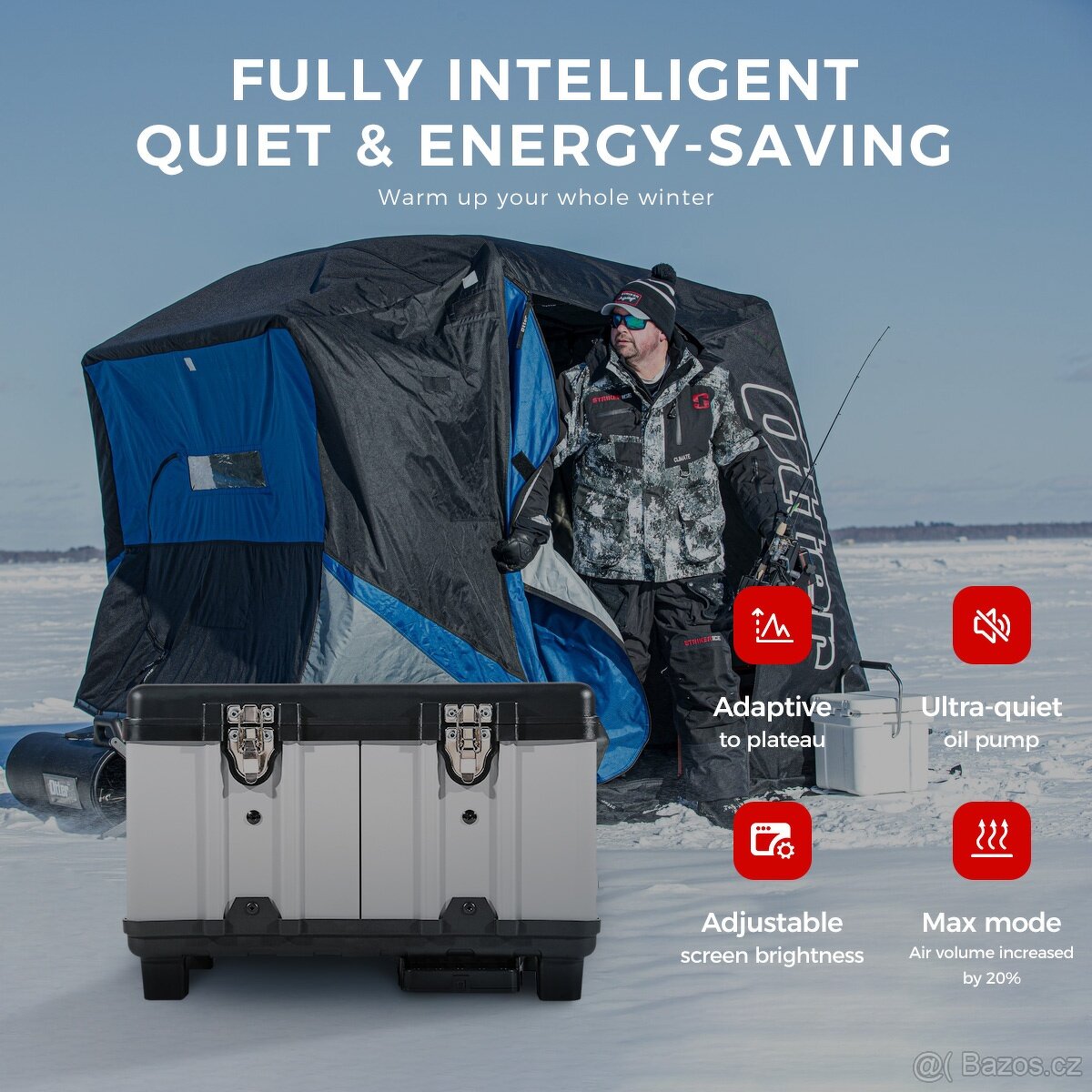 Přenosné topení 6-8kW, 12+24+230V, auto start/stop, BT - 16