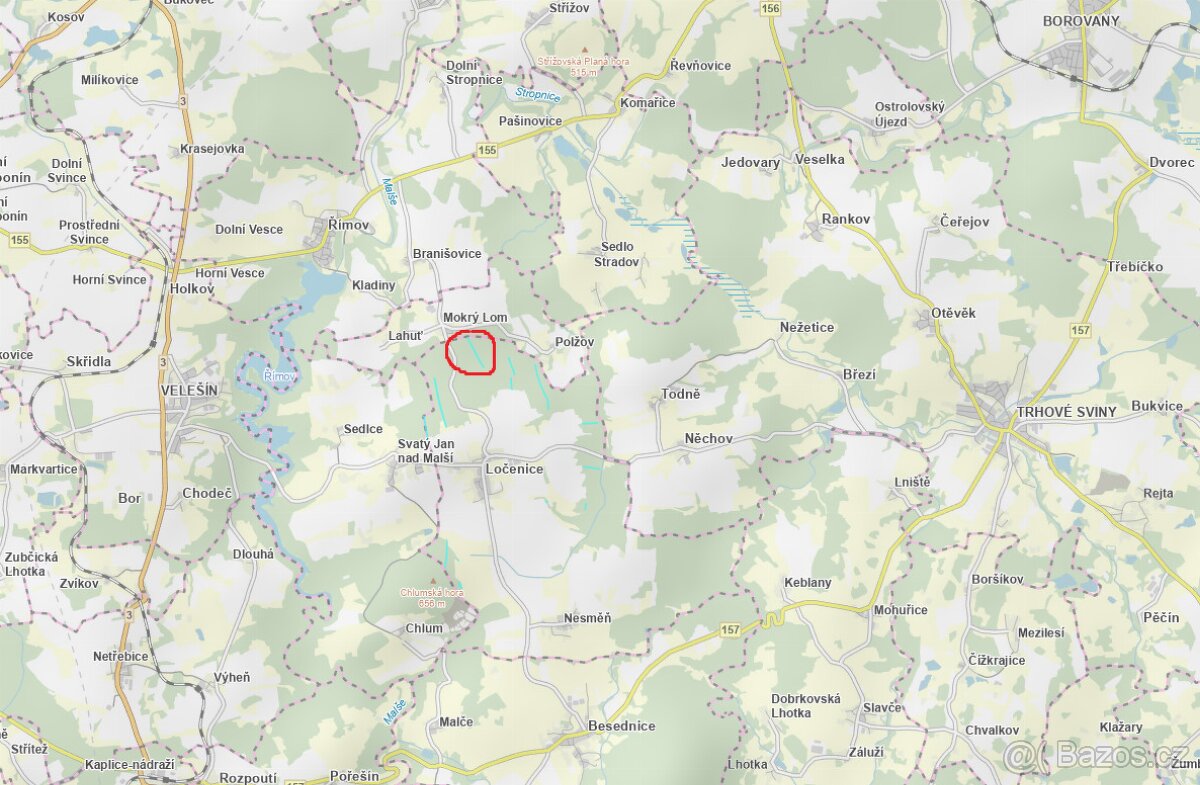 Prodám lesní pozemek v k.ú. Ločenice, p.č. 810 - 16