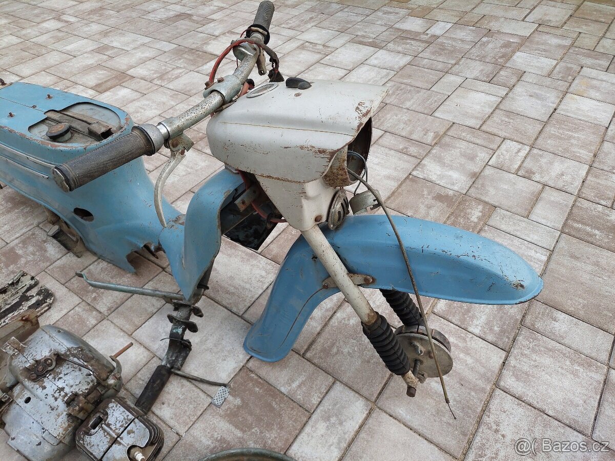 Jawa 50 pionyr, typ 20, puvodni lak holubi modr - 16