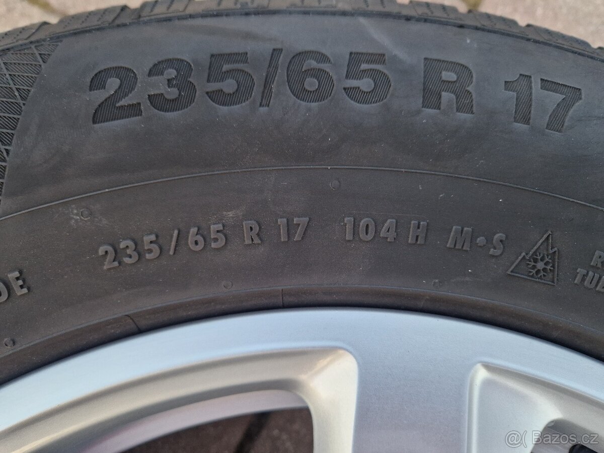 AUDI - ORIGINÁL AL.KOLA+4xZIMNÍ PNEU CONTINENTAL 235/65R17 - 16
