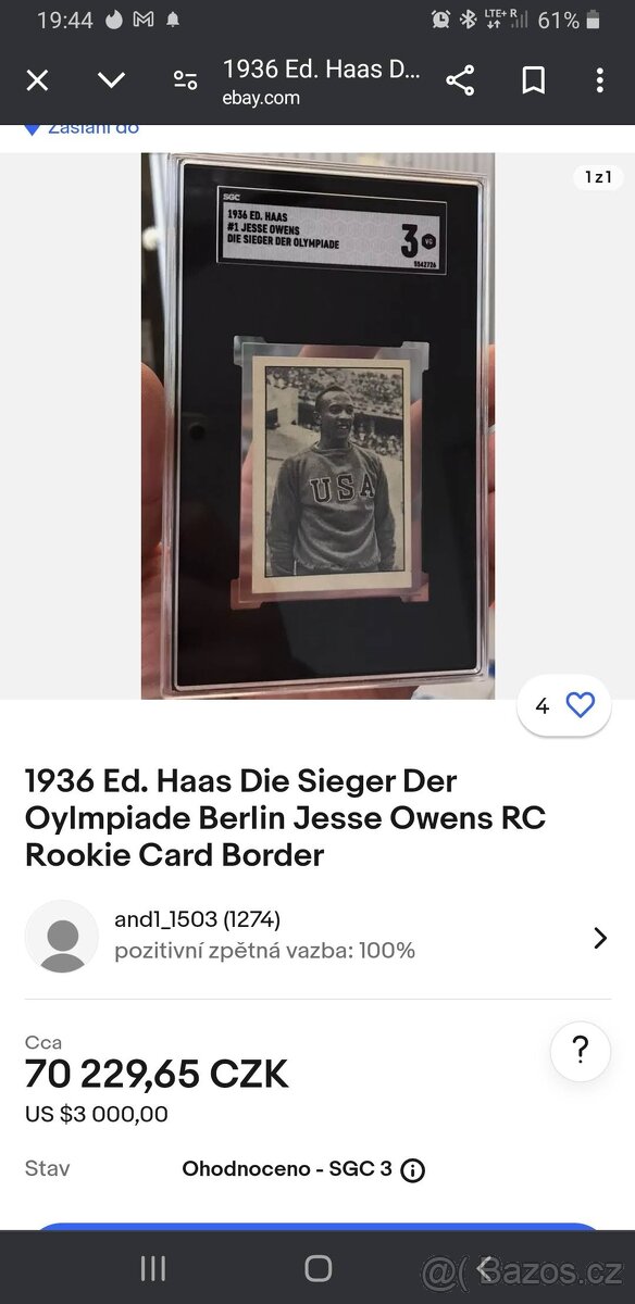 Raritní kompletní Olympijské album Berlin 1936 - 16