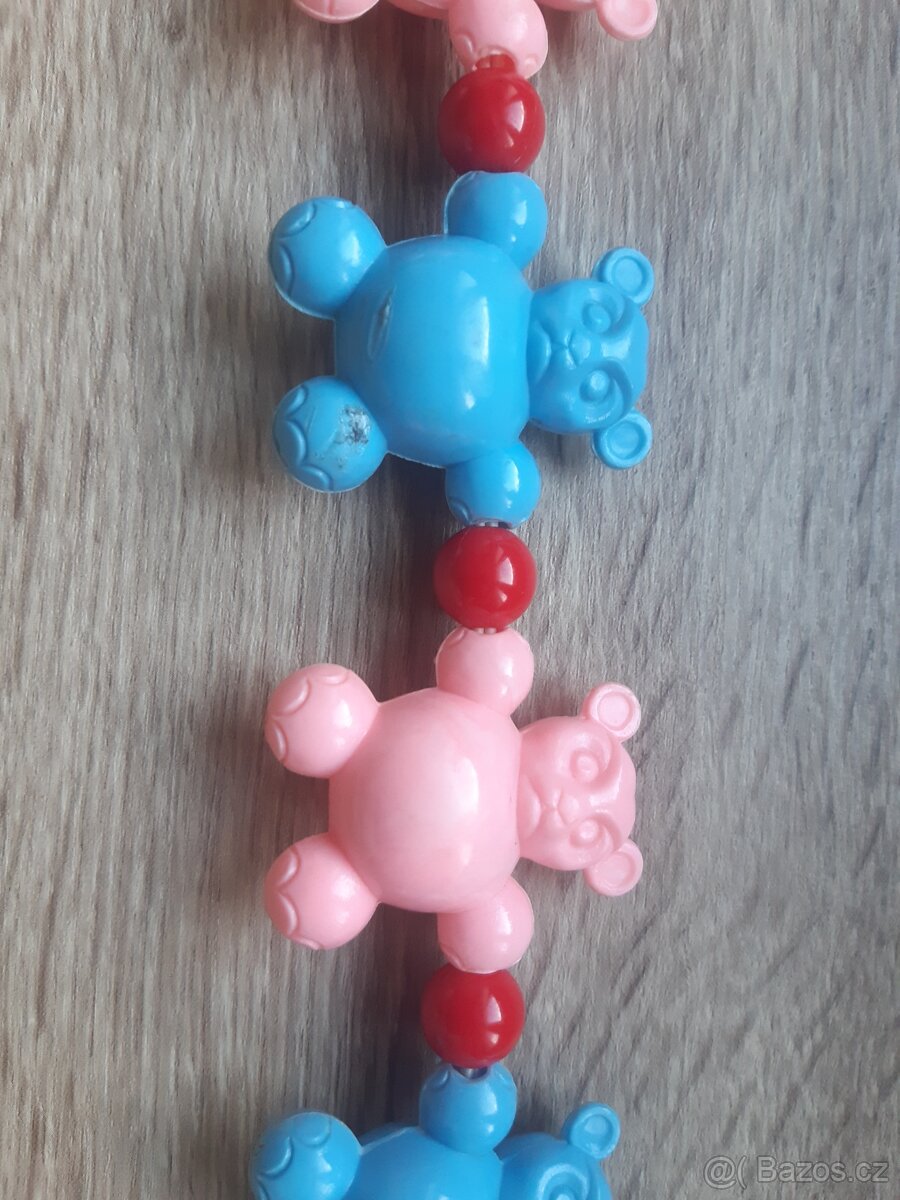 Retro řetěz na kočárek a chrastítko - 16