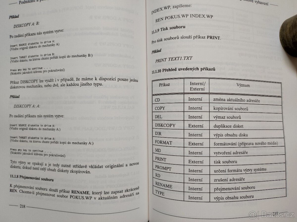 Počítačové učebnice 1. pol. 90. MS-DOS sestavy - 16