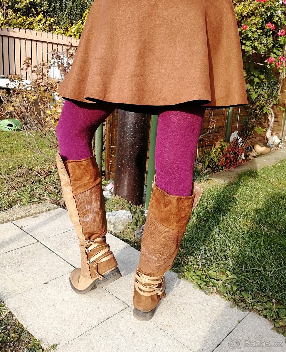 Zimní kozačky 41 hnědé - 16