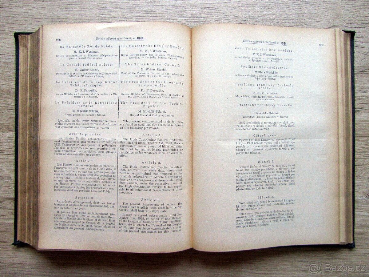 Sbírka zákonů a nařízení 1929 – prodej sbírky starých knih. - 16