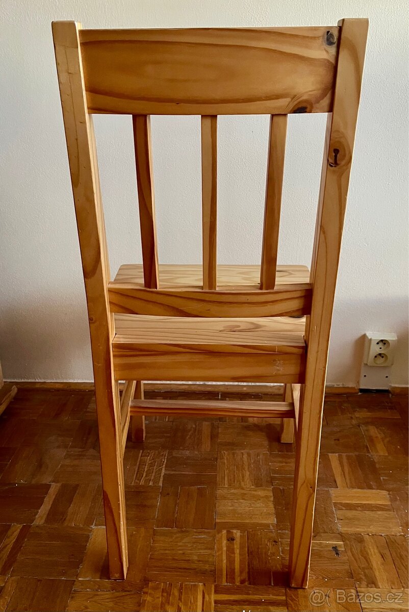 Psací stůl z masivu (borovice) + židle - 16