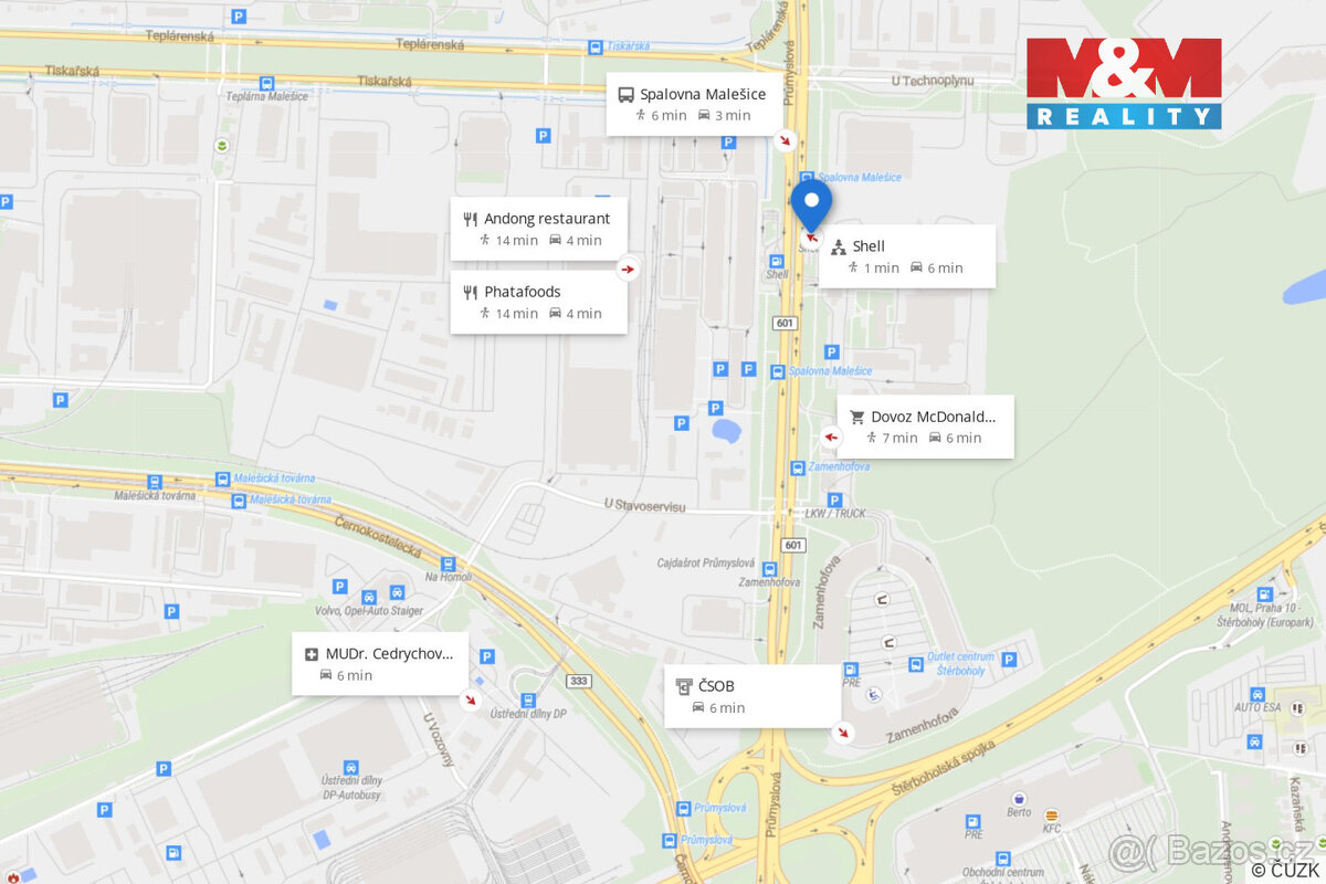 Pronájem kancelářského prostoru,24 m², Praha, ul. Průmyslová - 16