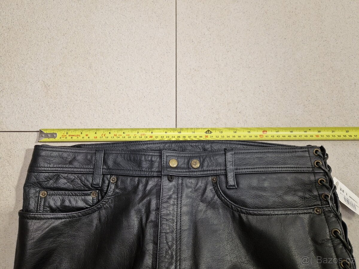 Kožené šněrovací kalhoty Polo 2XL-49x89x117x20 cm - 16