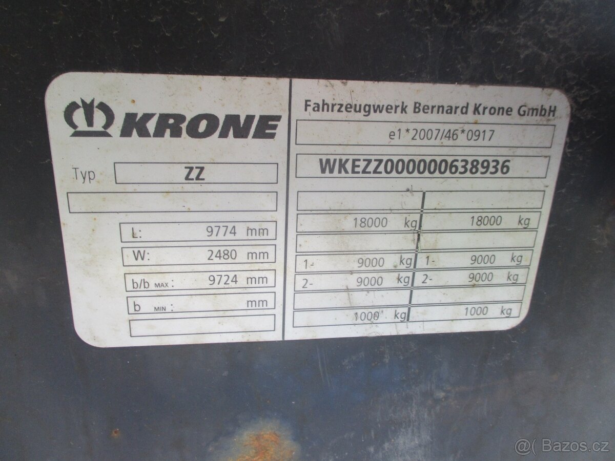 Přívěs Krone ZZ č. 22244 - 16