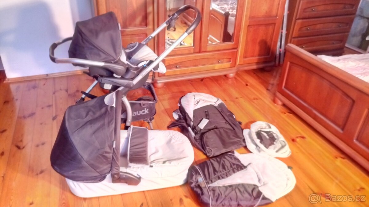 Kočárek 3v1 hluboká korba,sportovní sedačka,autosedacka - 16