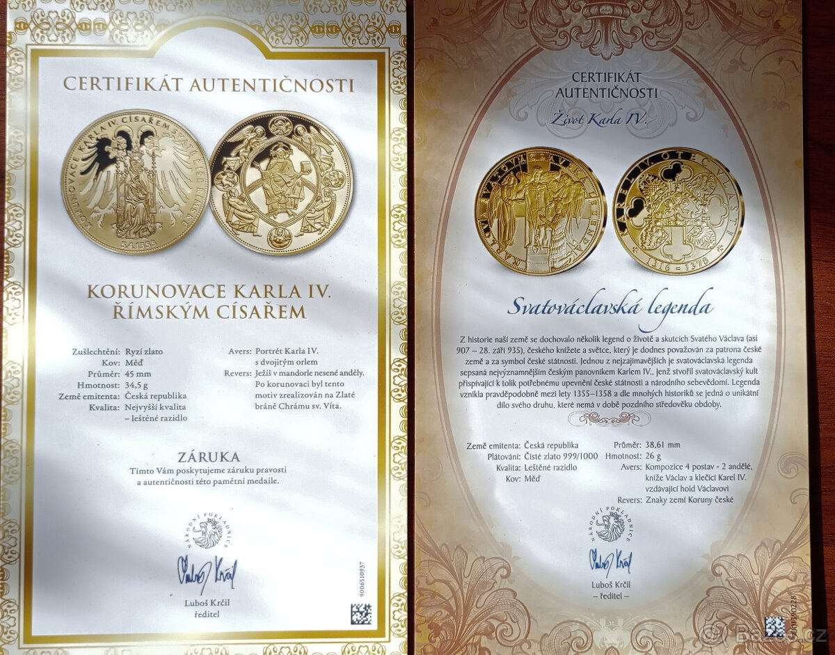 Historie Česka – luxusní sada 12 medailí - 16