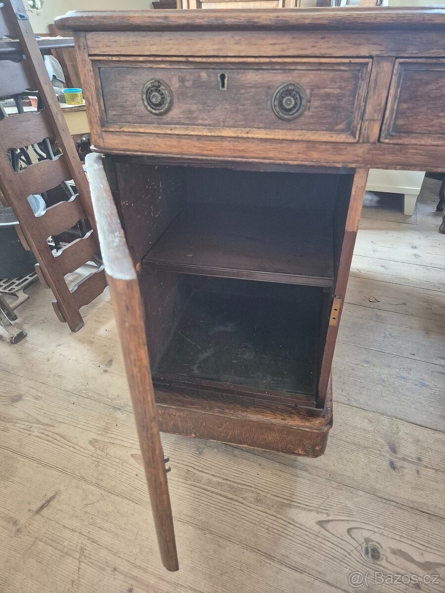 Anglický viktoriánský psací stůl - Oboustranný - 16