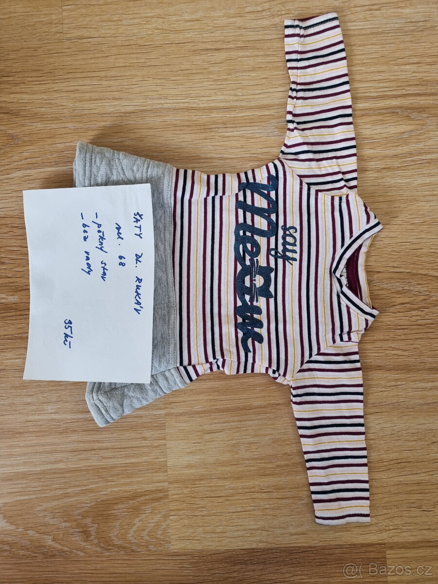 kojenecké body, trička a šaty vel cca 62 - 68 / 3-6 mes - 16